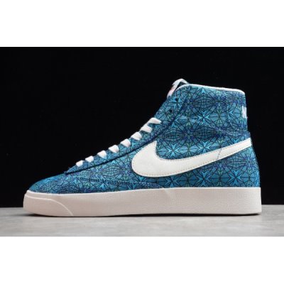 Nike Bayan Blazer Mid Qs Stained Glass Mavi Kaykay Ayakkabı Türkiye - I7C1XW5E